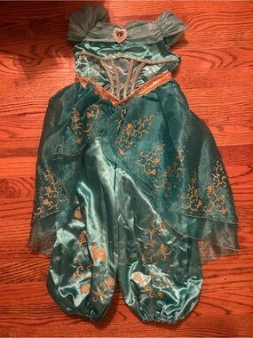Disney Girl’s Turquoise & Gold Princess Jasmine Halloween Costume